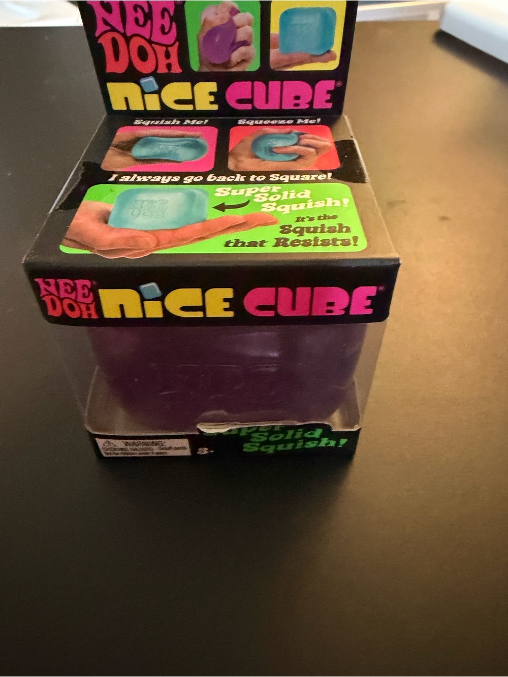 Needoh Nice Cube Purple Stress Squish